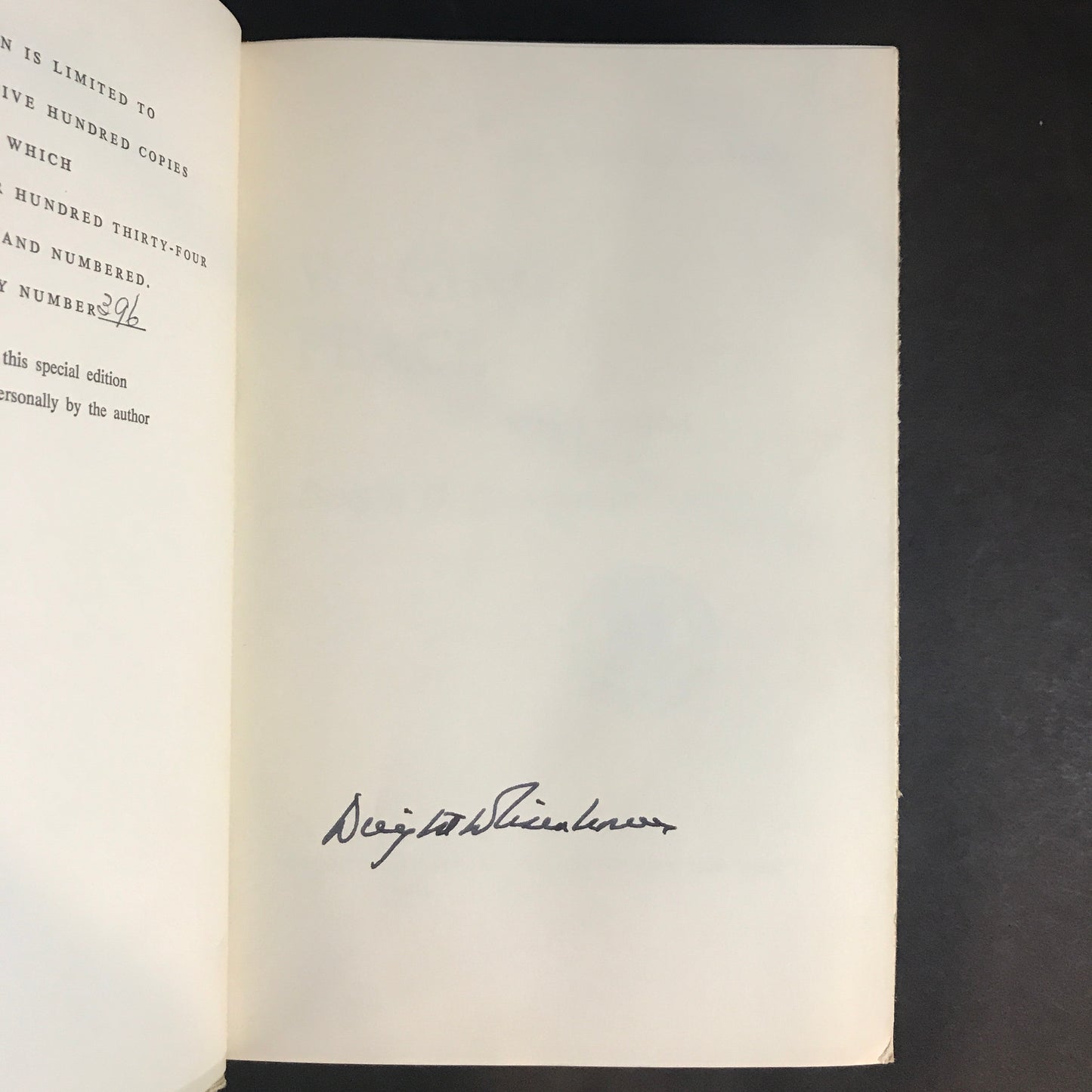 Waging Peace: 1956-1961 - Dwight D. Eisenhower - Signed - 1st Edition - #396/1,434 - 1965