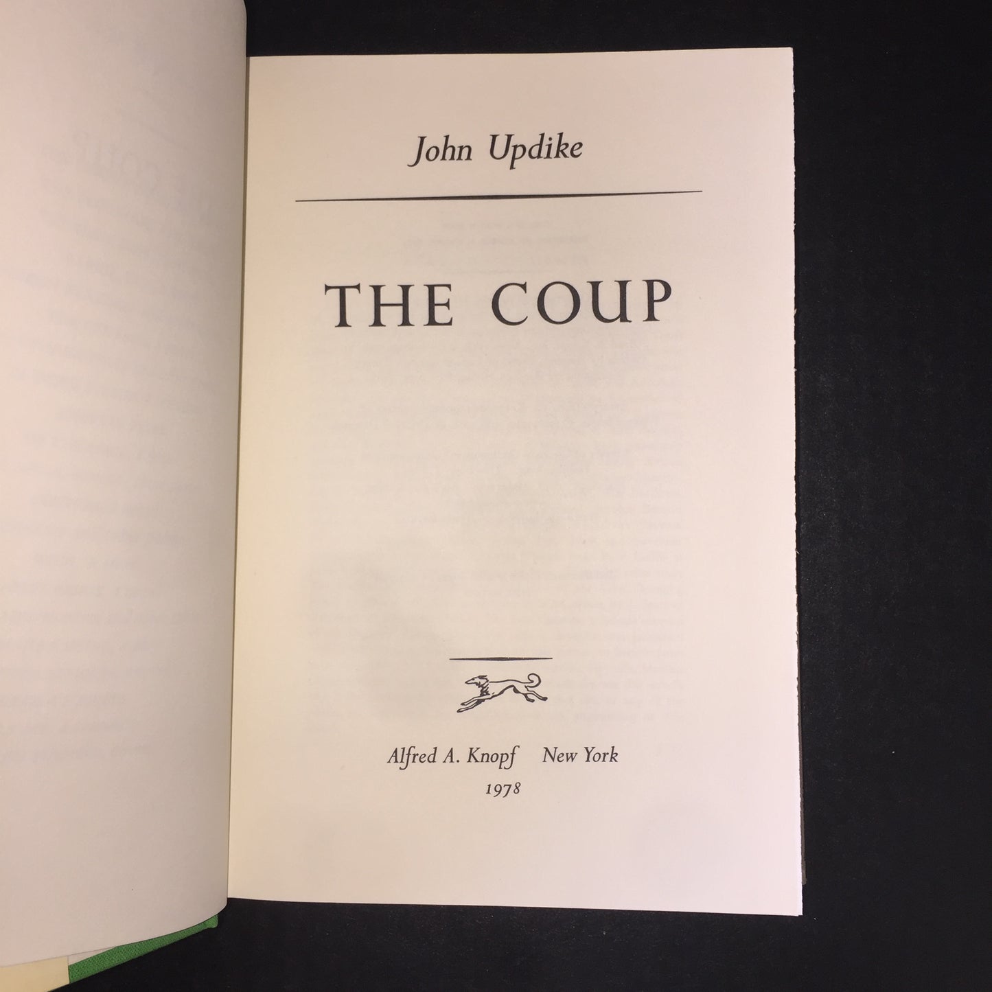 The Coup - John Updike - 1st Edition - Signed - 1978