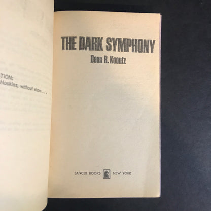 The Dark Symphony - Dean R. Koontz - 1st Edition - Scarce - 1970