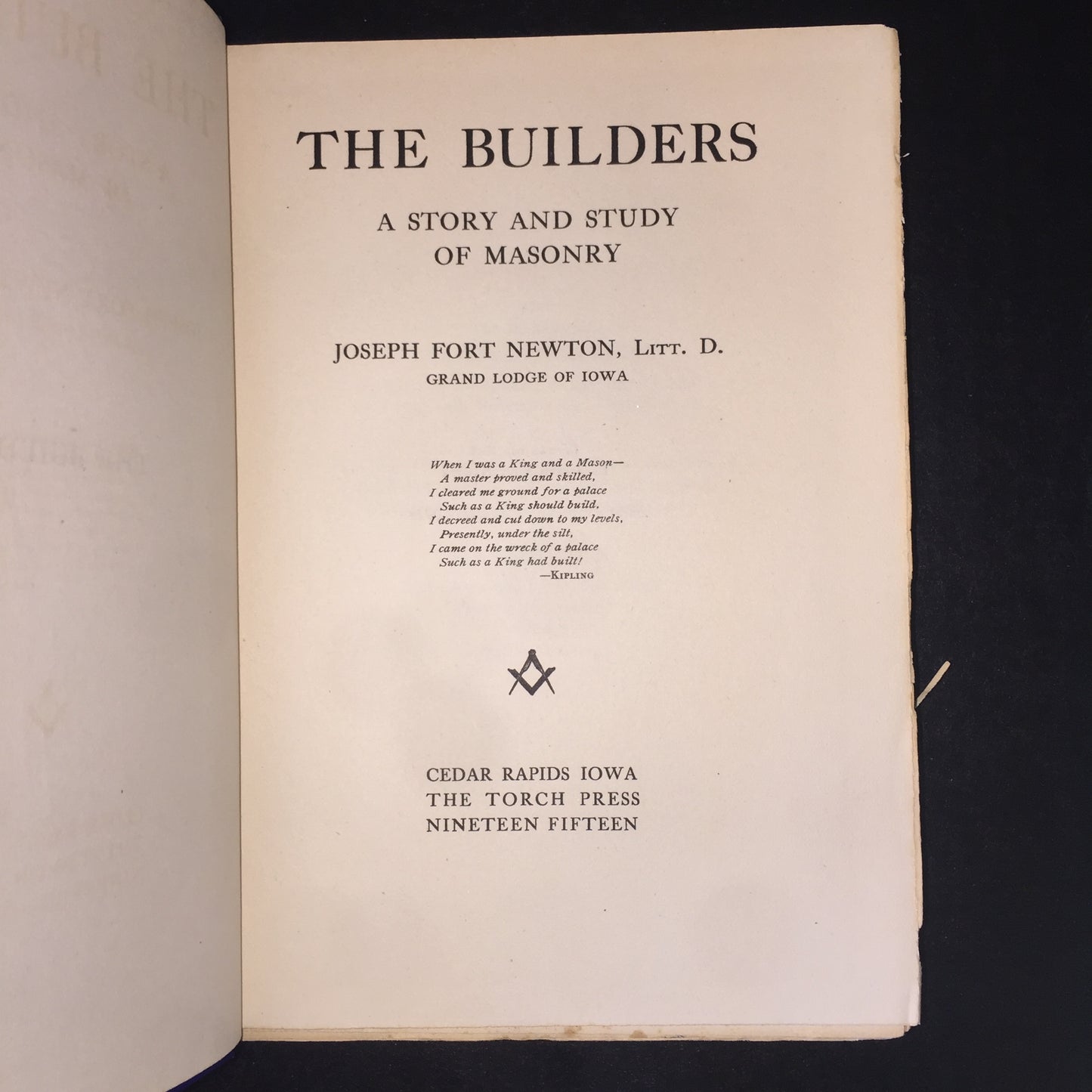 The Builders - Joseph Fort Newton - 1st Edition - 1914