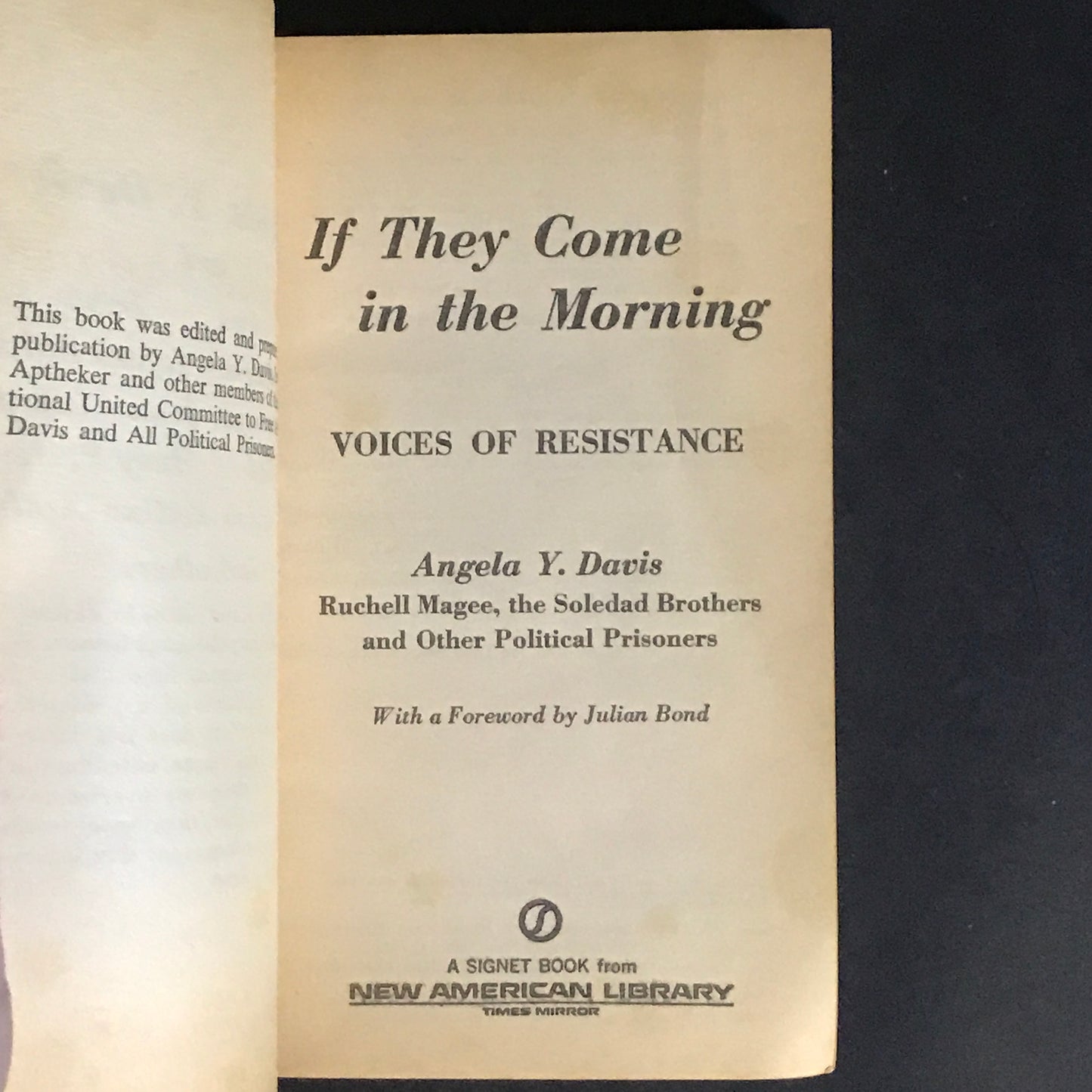 If They Come in the Morning - Angela Y. Davis - 1st Thus - 1971