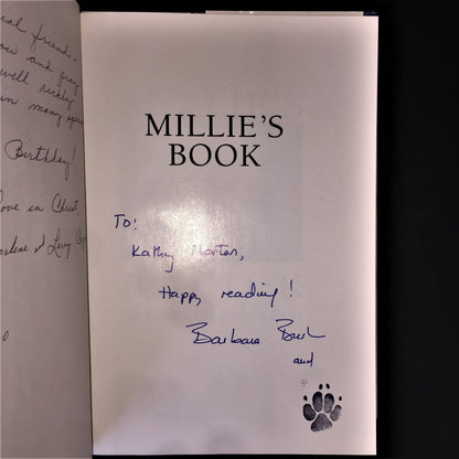 Millie's Book - Barbara Bush - 3rd Print - Signed and Stamped - 1990