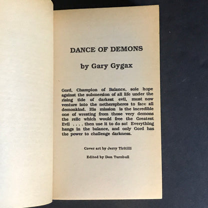 Dance of Demons - Gary Gygax - 1988