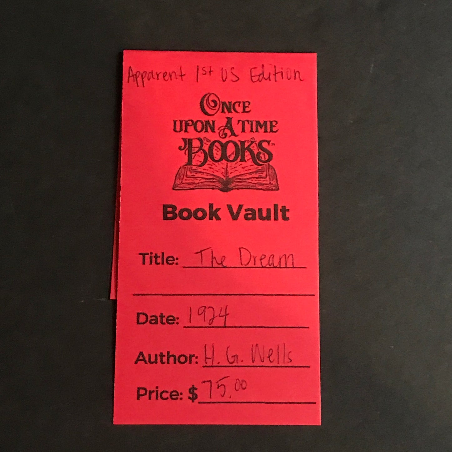The Dream - H. G. Wells - Apparent 1st U. S. Edition - 1924