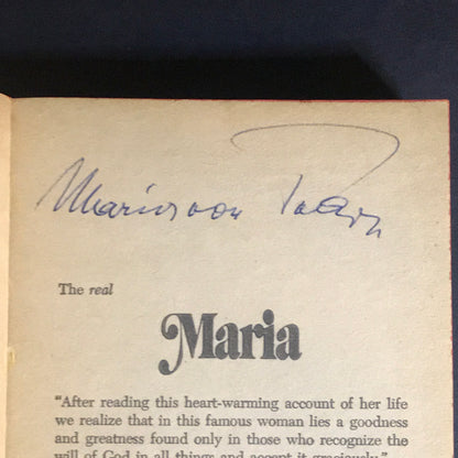 Maria: The True Story of the Beloved Heroine of the Sound of Music - Maria von Trapp - Signed with a Signed Picture - 1973