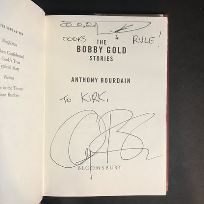 The Bobby Gold Stories - Anthony Bourdain - Signed - 1st Edition -  2002