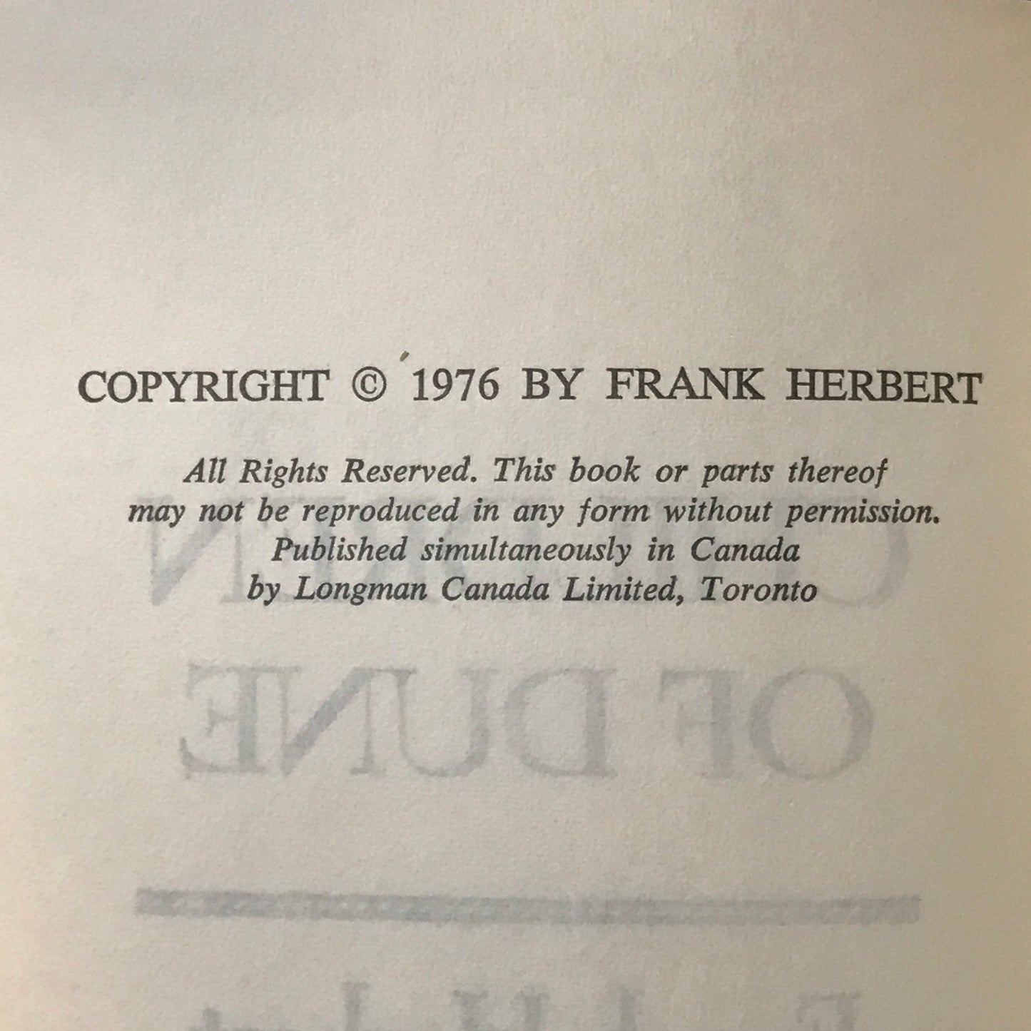 Children of Dune - Frank Herbert - Book Club Edition - Later Print - 1976