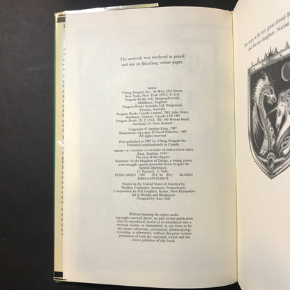 The Eyes of the Dragon - Stephen King - 1st Edition - 1987