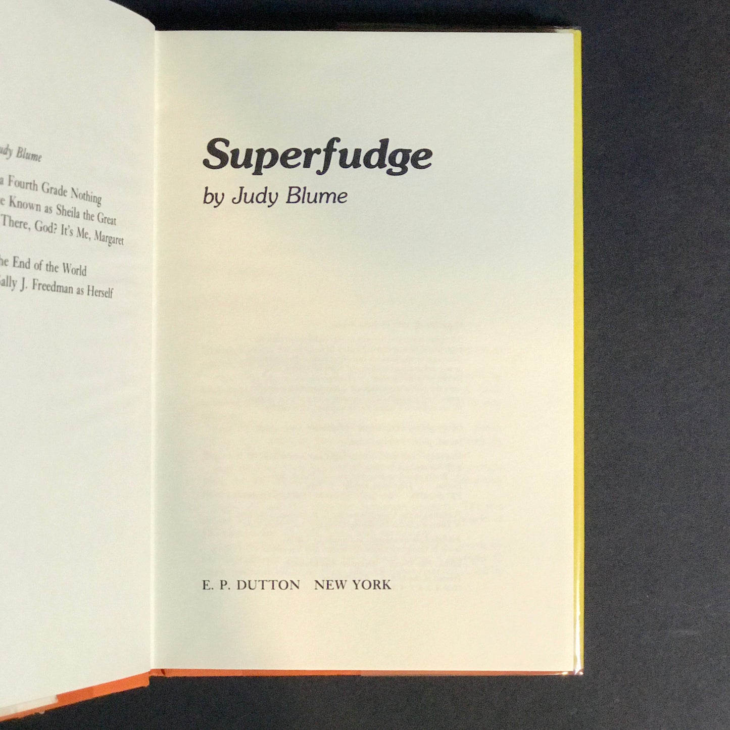 Superfudge - Judy Blume - 1st Edition - 1980