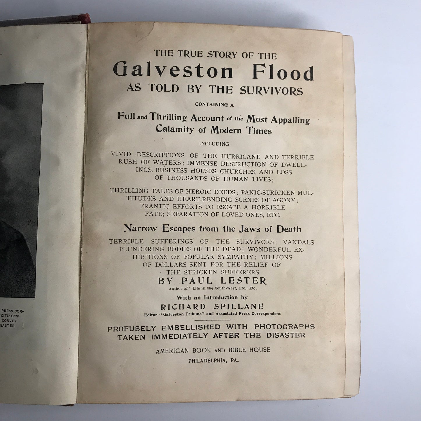 The True Story of Galveston Flood - Paul Leeter - Texas - c. 1900