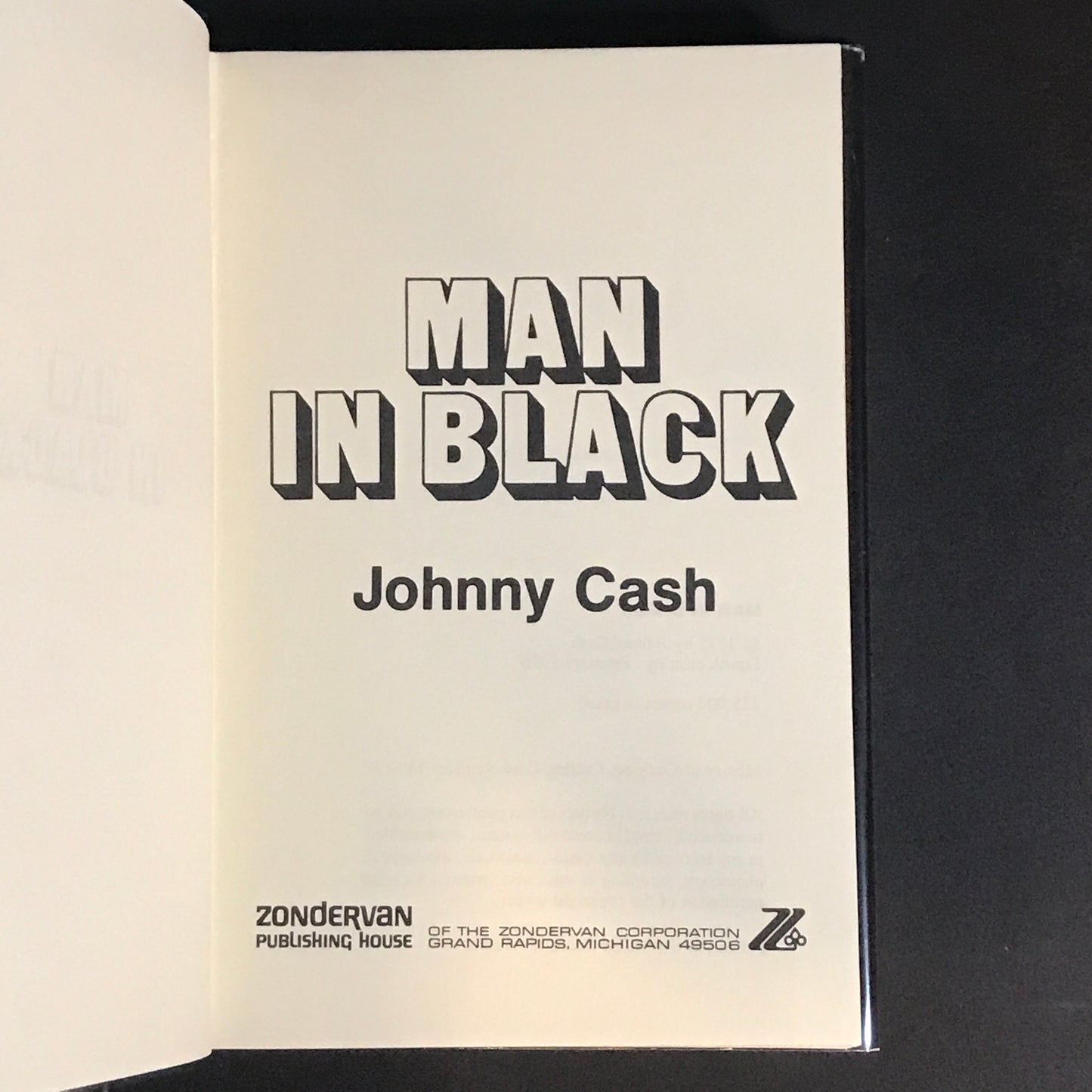 Man In Black - Johnny Cash - Signed - 1st Edition - 4th Print - 1976