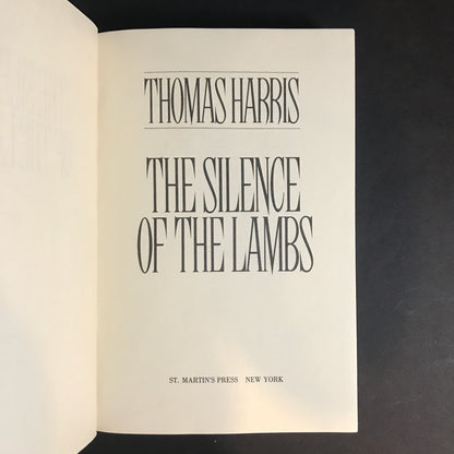 The Silence of the Lambs - Thomas Harris - Trade Size Book Club Edition - 1988