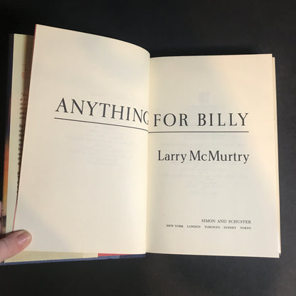 Anything for Billy - Larry McMurtry - Signed - 1st Edition - 1988