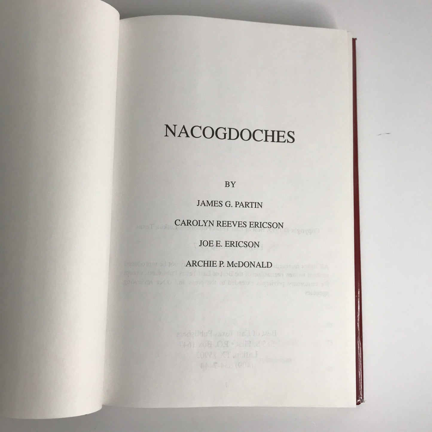 Nacogdoches - James G. Partini - 1995