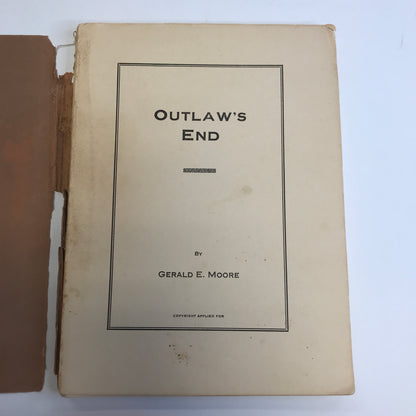 Outlaw's End - Gerald F. Moore - Kansas - Signed