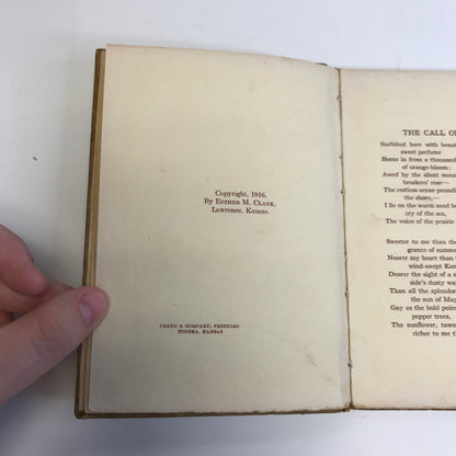 The Call of Kansas - Esther M. Clark - No Spine - 1916