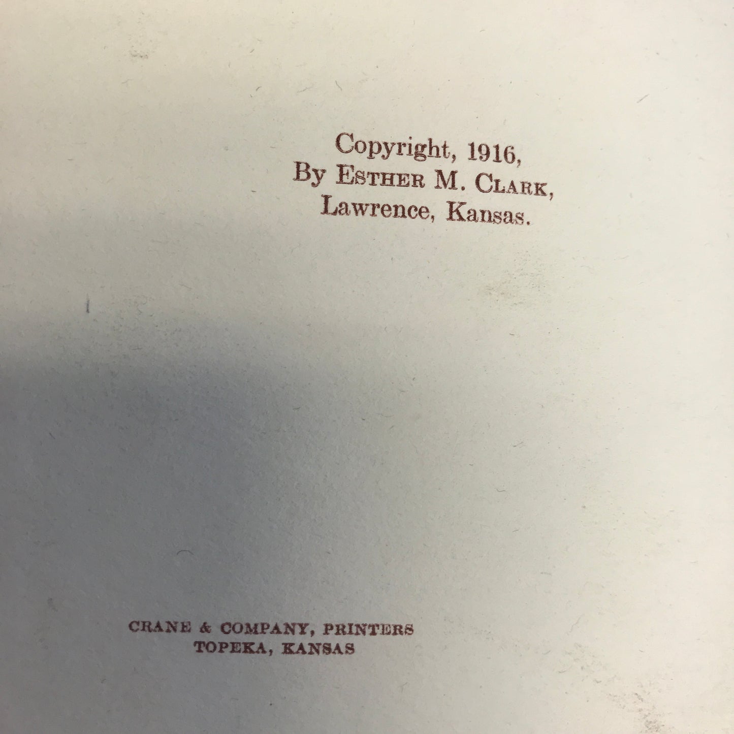 The Call of Kansas - Esther M. Clark - No Spine - 1916