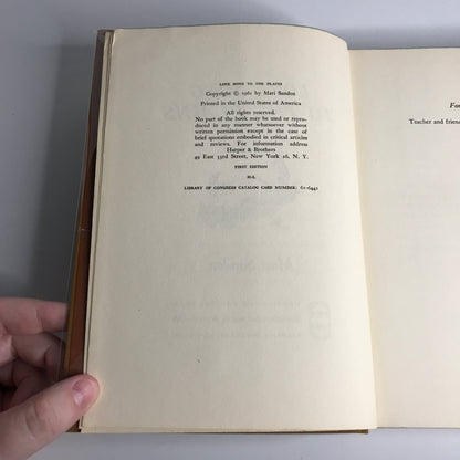 Love Song to the Plains - Mari Sandoz - 1st Edition - 1961