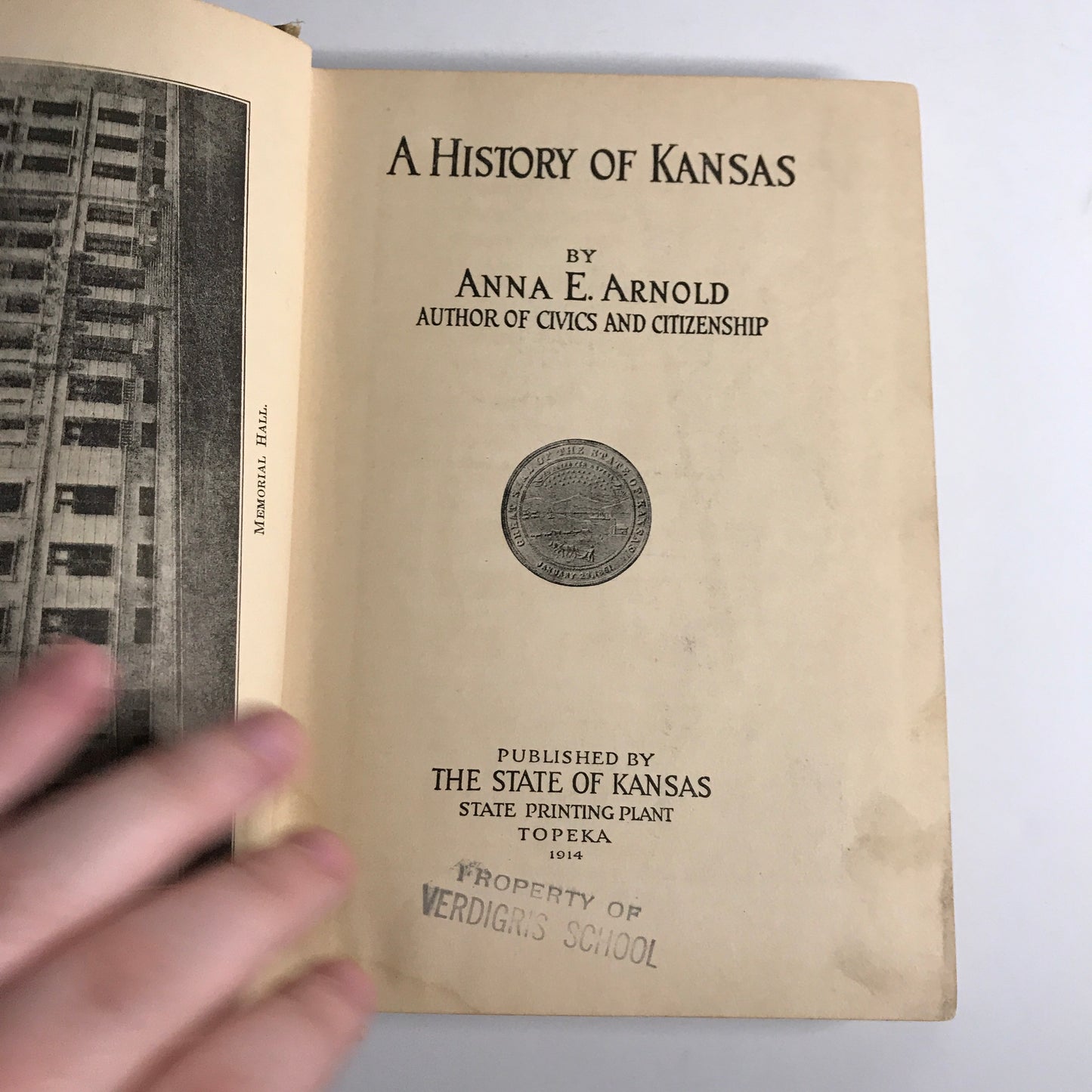 A History of Kansas - Anna E. Arnold - 1914