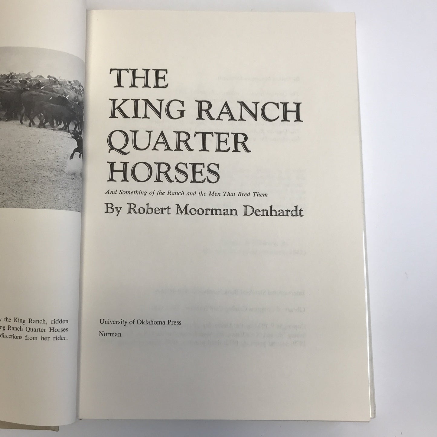 The King Ranch Quarter Horses - Robert Moorman Denhardt - 1985