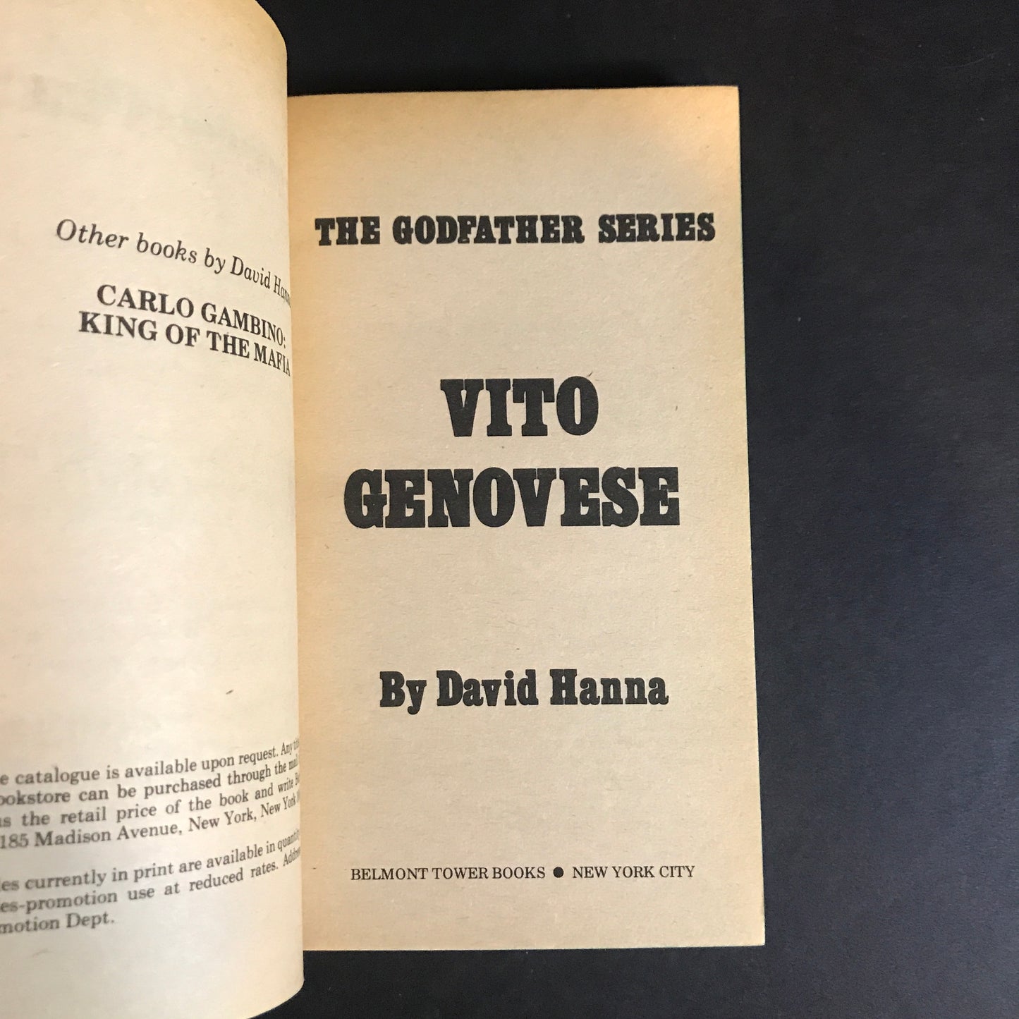 Vito Genovese - David Hanna - 1st Thus - 1974