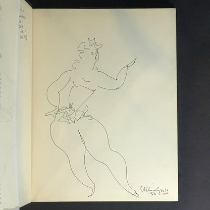 Fantasy Drawings - Chaim Gross - Signed With Original Drawing - 1956