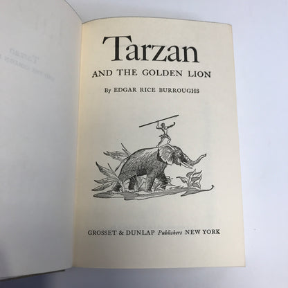 Tarzan and the Golden Lion - Edgar Rice Burroughs - 1923 Reprint