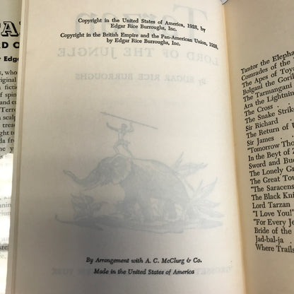 Tarzan: The Lord of the Jungle - Edgar Rice Burroughs - 1928 Reprint