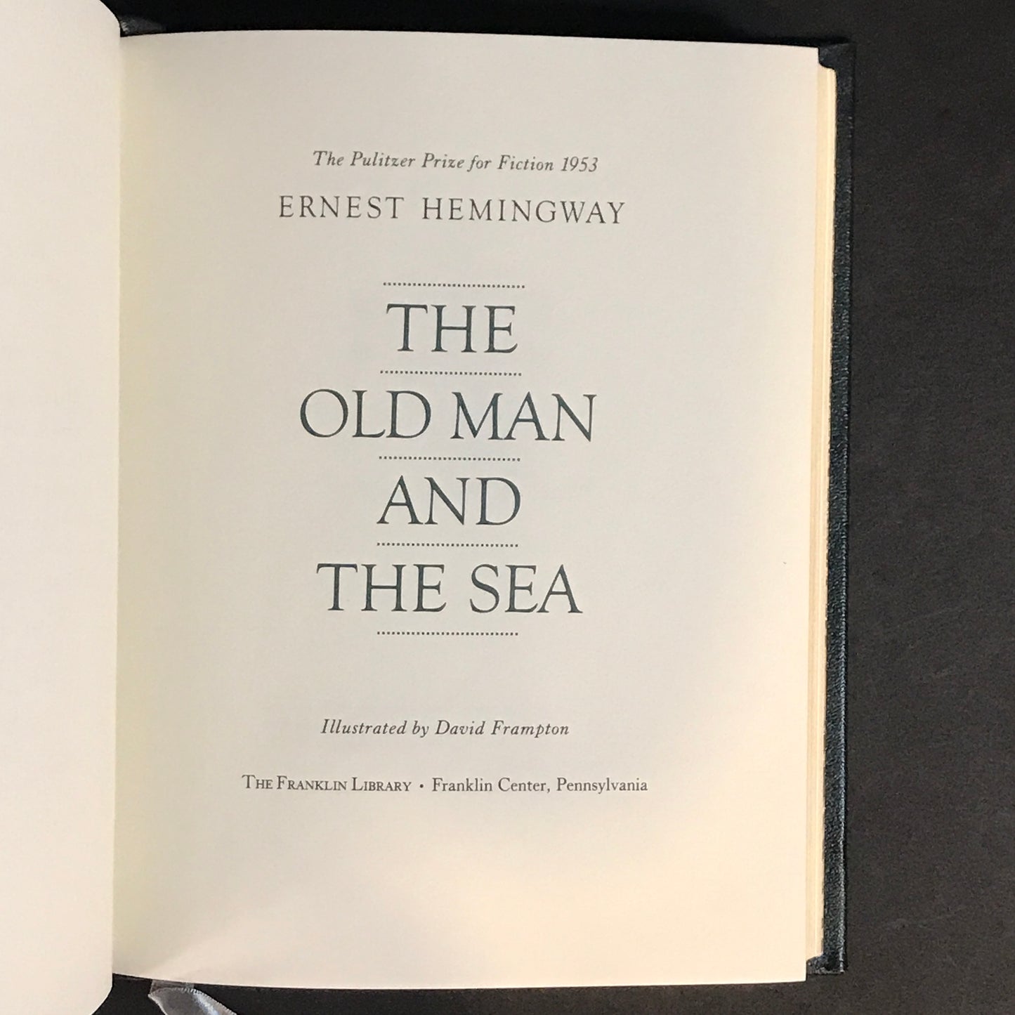 The Old Man and the Sea - Ernest Hemmingway - Franklin Library - 1985