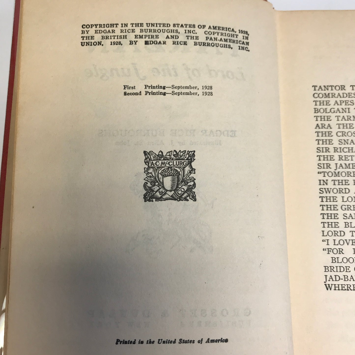 Tarzan: Lord of the Jungle - Edgar Rice Burroughs - 1928