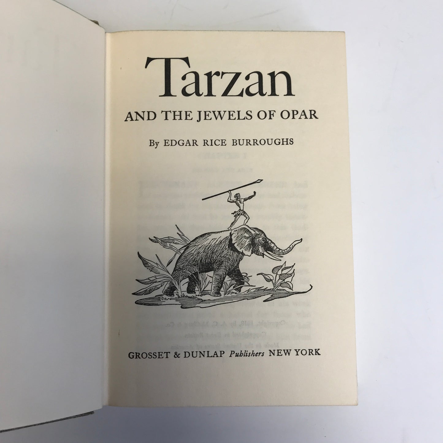 Tarzan and the Jewels of Opar - Edgar Rice Burroughs - 1918 Reprint