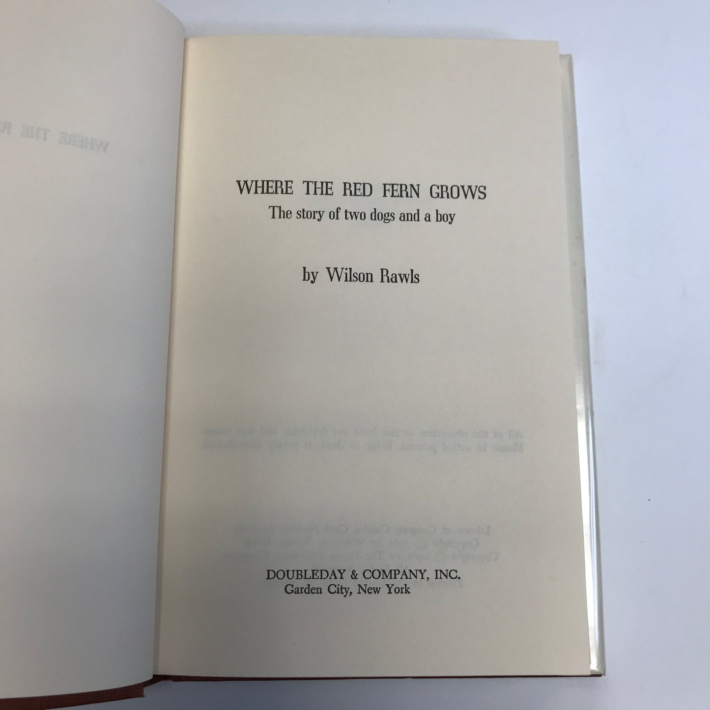 Where the Red Fern Grows - Wilson Rawls - 1961