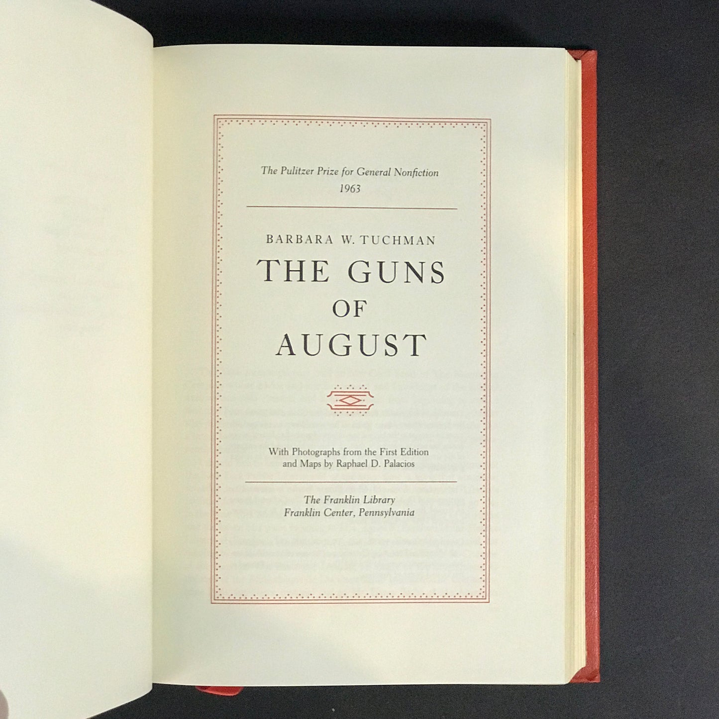 The Guns of August - Barbara W. Tuchman - Franklin Library - 1984