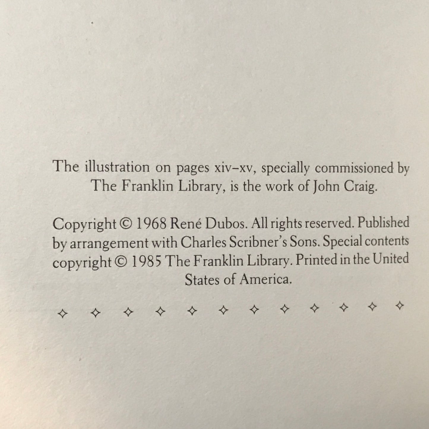 So Human an Animal - René Dubos - Franklin Library - 1985