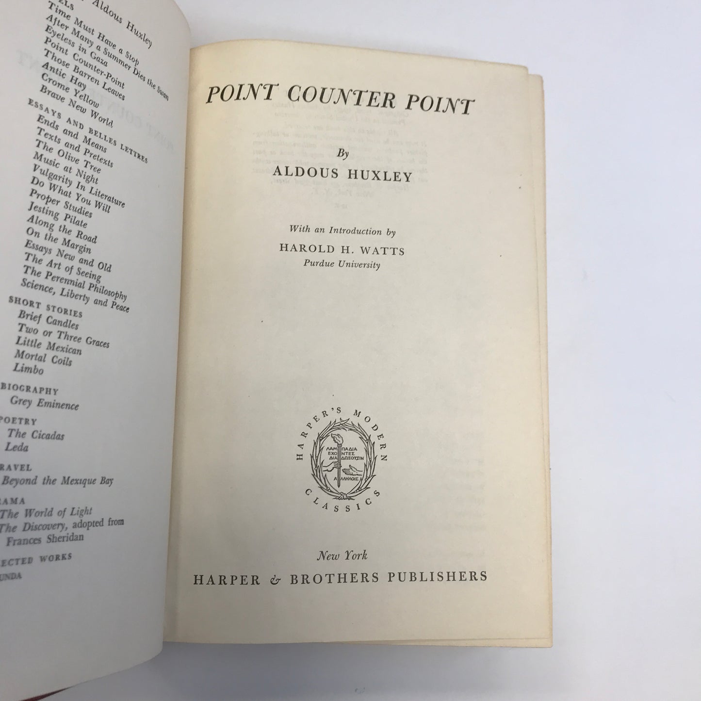 Point Counter Point - Aldous Huxley - 1947