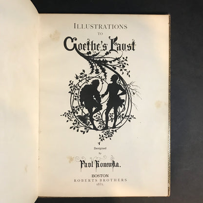 Illustrations to Goethe's Faust - Paul Konewka - Loose Front Free End Paper - 1871