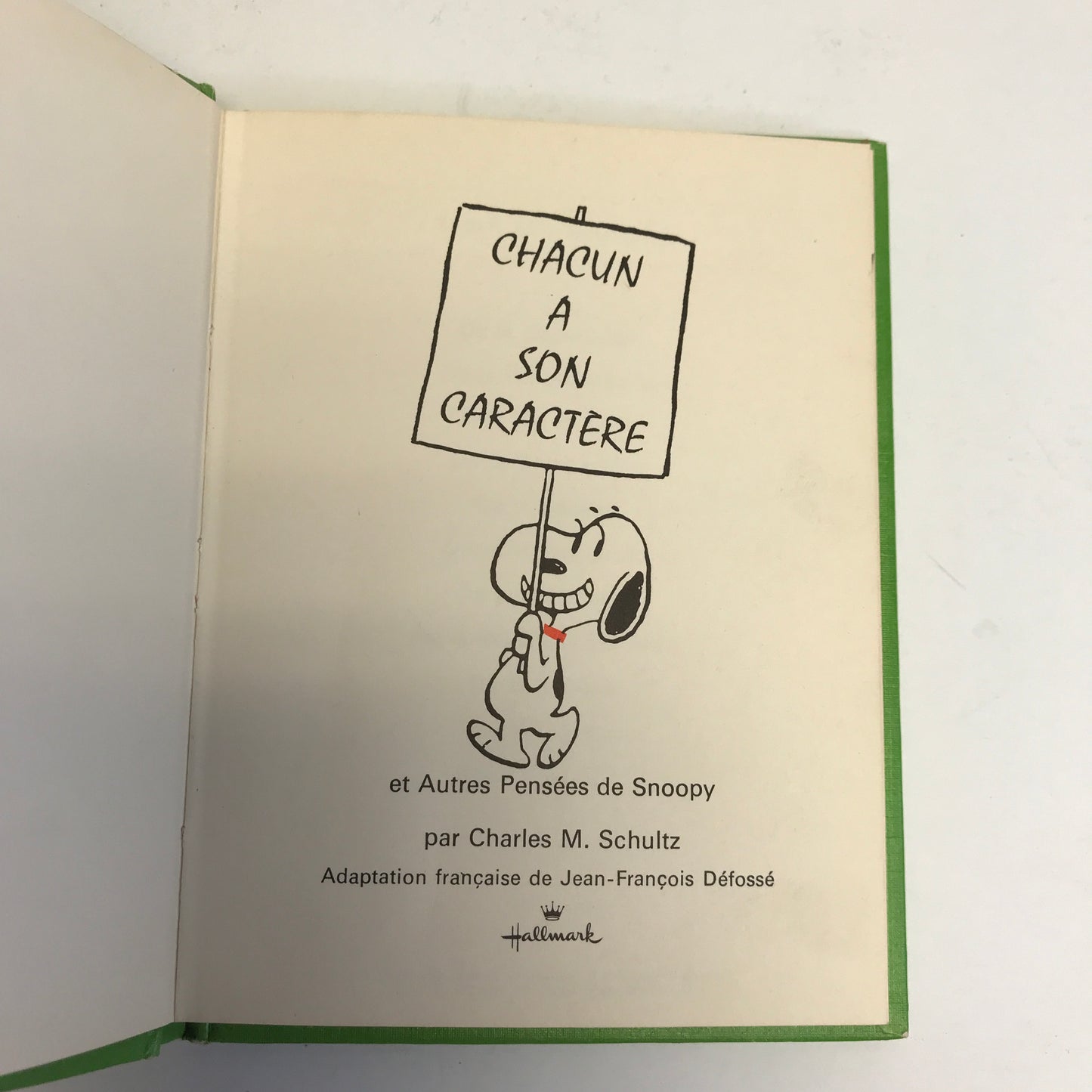 Rare French Peanuts Book - Charles M. Schultz - 1st Thus - 1969