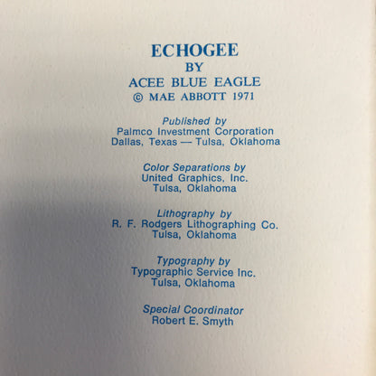 Echogee the Little Blue Deer - Acee Blue Eagle - Oklahoma - 2nd Print - 1971