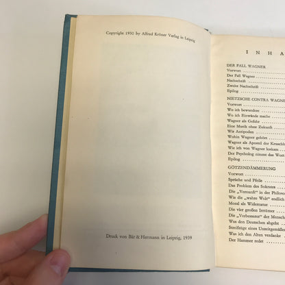 Gotzendammerung Der Anti-Christ Gedichte - Friedrich Nietzsche - 2 Novels and Collected Poems - 1939