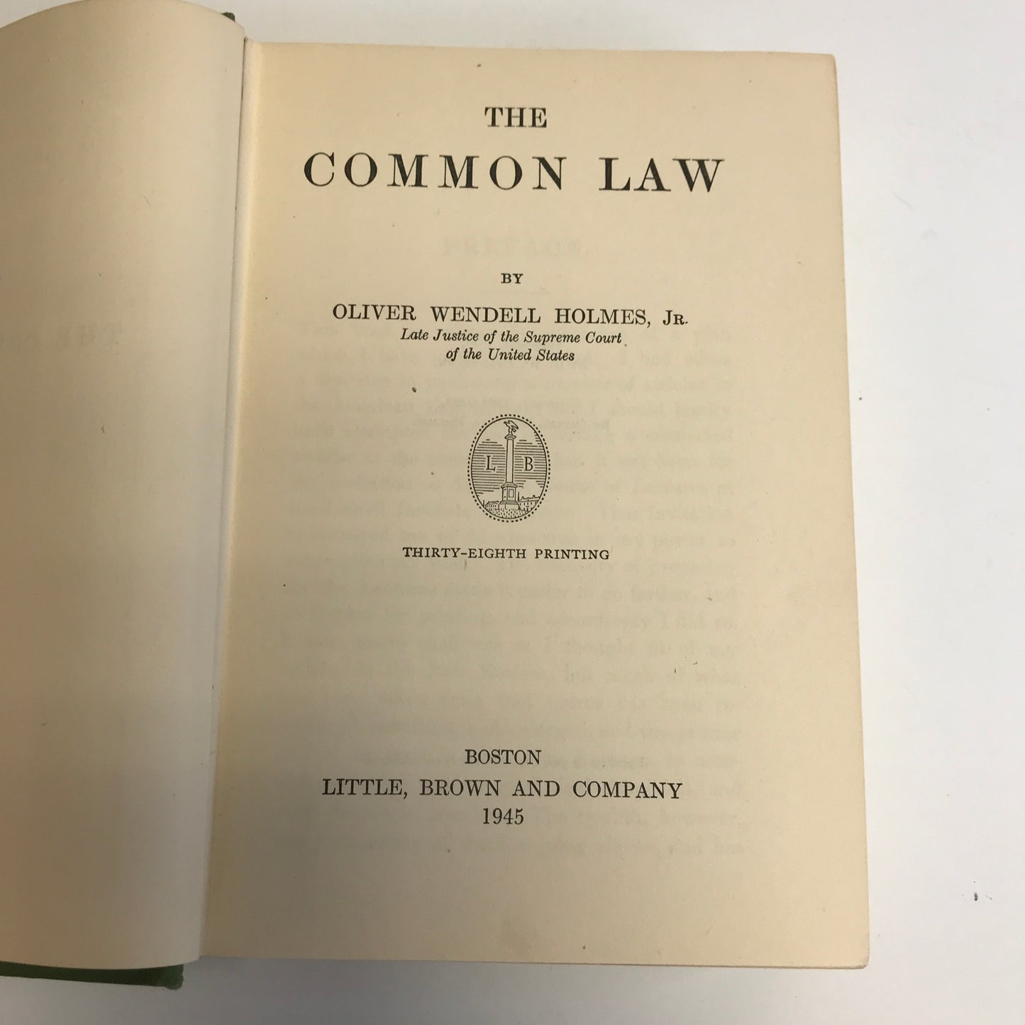 The Common Law - Olive Wendell Holmes Jr. - 1945