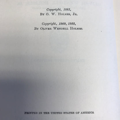 The Common Law - Olive Wendell Holmes Jr. - 1945