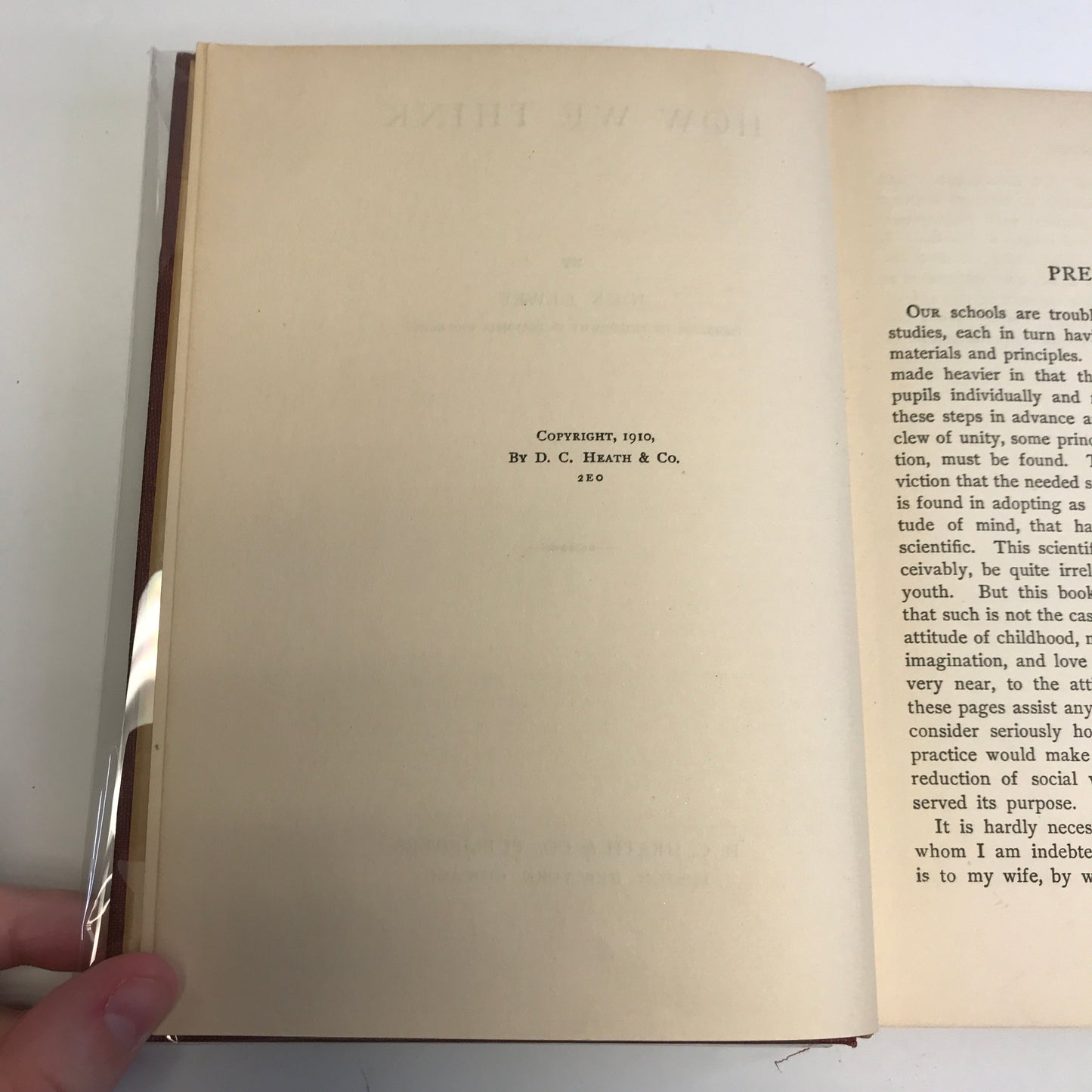 How We Think - John Dewey - 1st Edition - Philosophy - 1910