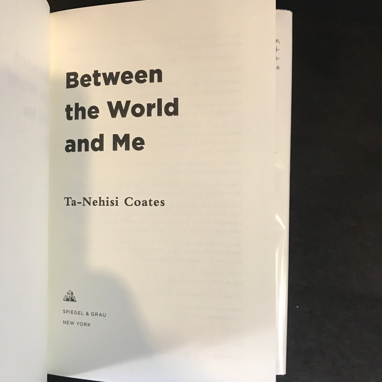 Between the World and Me - Ta-Nehisi Coates - 2015 - 1st Edition