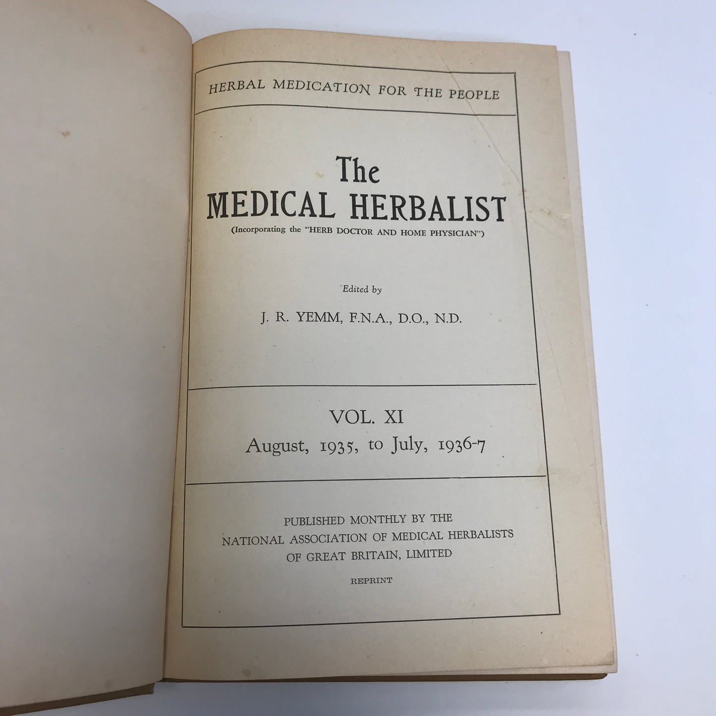 The Medical Herbalist Vol. XI - 1935-1937