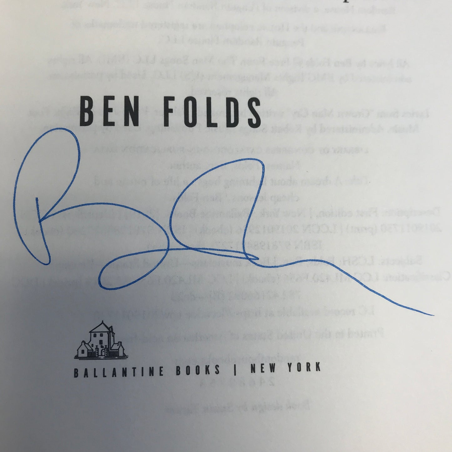 A Dream About Lightning Bugs - Ben Folds - Signed - 2019