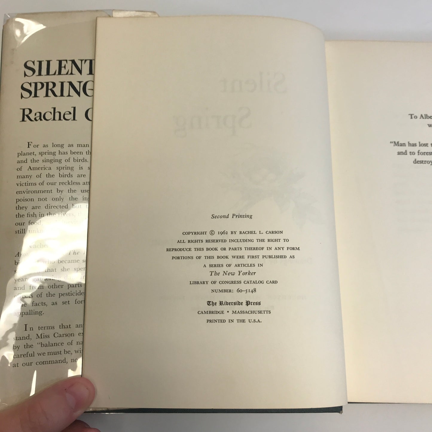 Silent Spring - Rachel Carson - 2nd Print - 1962