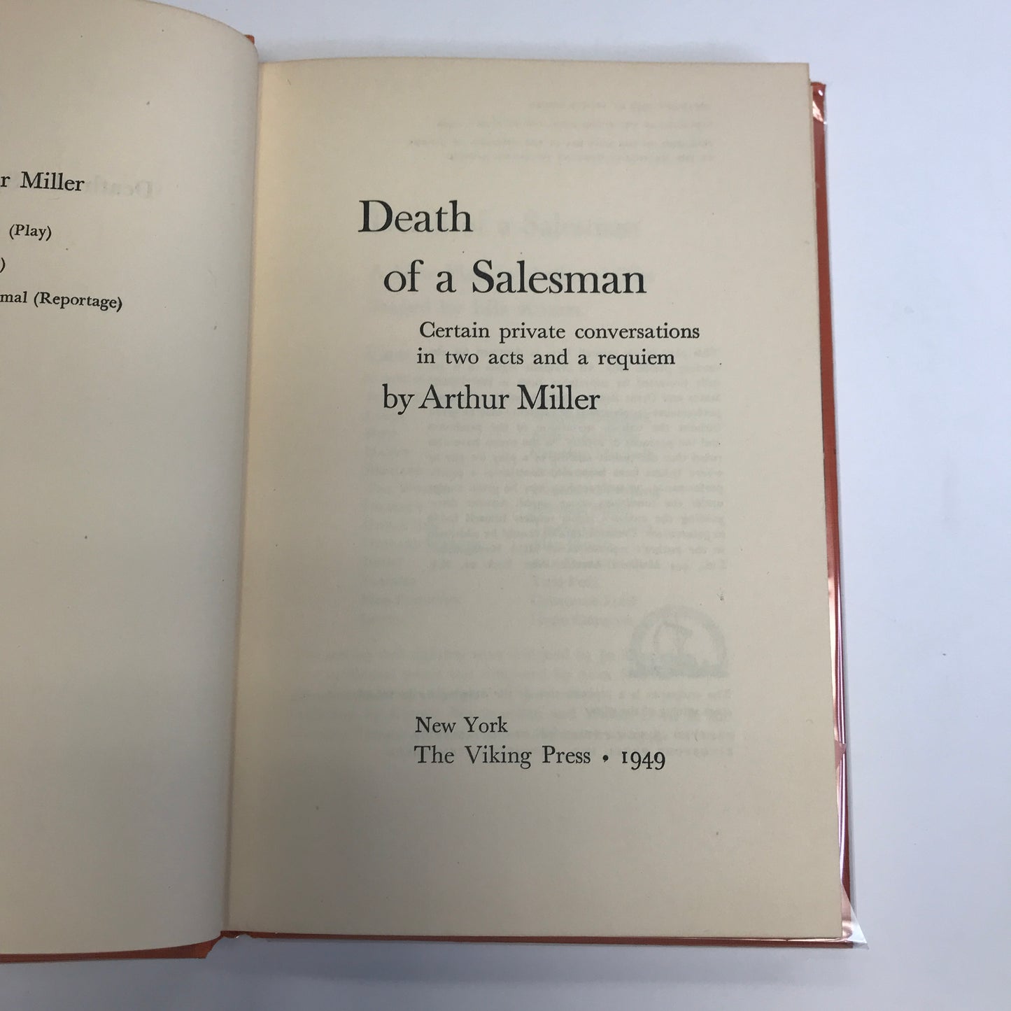 Death of a Salesman - Arthur Miller - 1st Edition - 1949