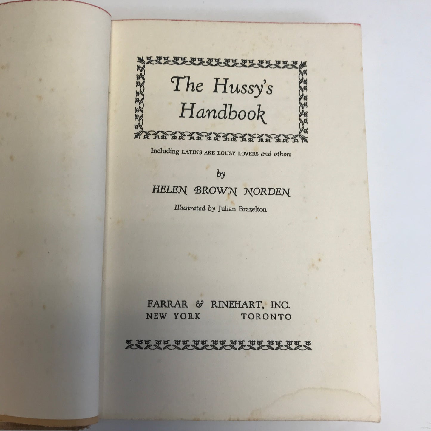 The Hussy's Handbook - Helen Brown Norden - 1937