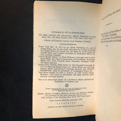 The Shining - Stephen King - 1st Thus - 1978