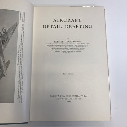 Aircraft Detail Drafting - N. Meadowcroft - 1st Edition - 1942